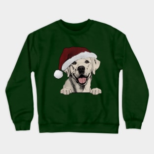 Merry Christmas Light Yellow Lab Crewneck Sweatshirt